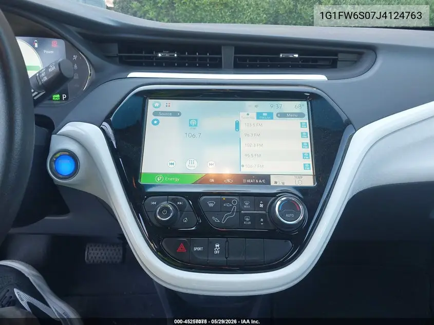 2018 Chevrolet Bolt Ev Lt VIN: 1G1FW6S07J4124763 Lot: 45257075