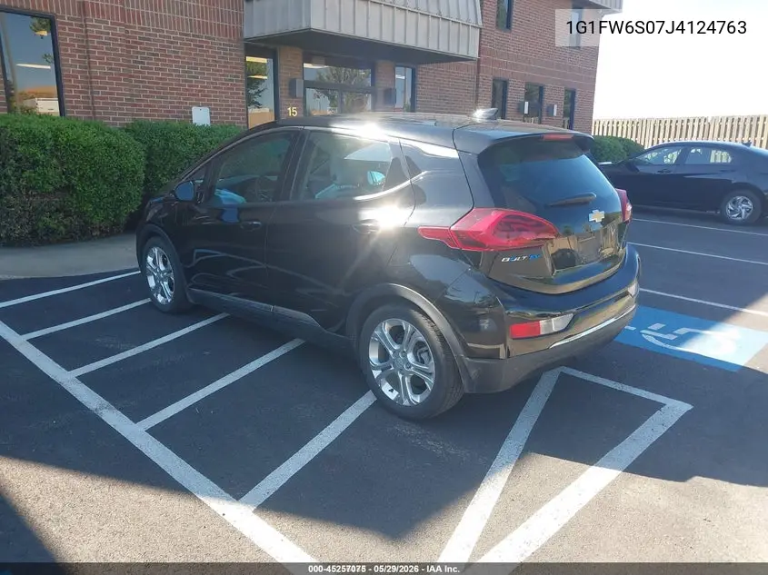 2018 Chevrolet Bolt Ev Lt VIN: 1G1FW6S07J4124763 Lot: 45257075