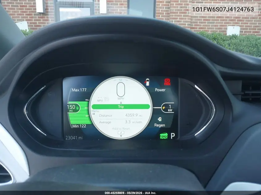 2018 Chevrolet Bolt Ev Lt VIN: 1G1FW6S07J4124763 Lot: 45257075