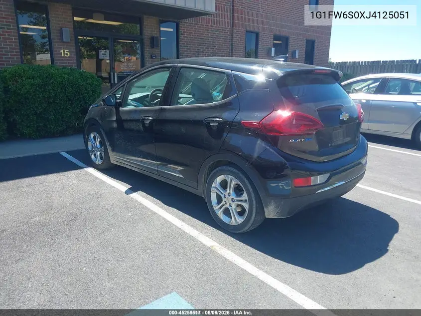 2018 Chevrolet Bolt Ev Lt VIN: 1G1FW6S0XJ4125051 Lot: 45259517