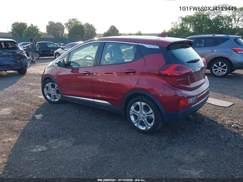 2018 Chevrolet Bolt Ev Lt VIN: 1G1FW6S0XJ4139449 Lot: 45605361