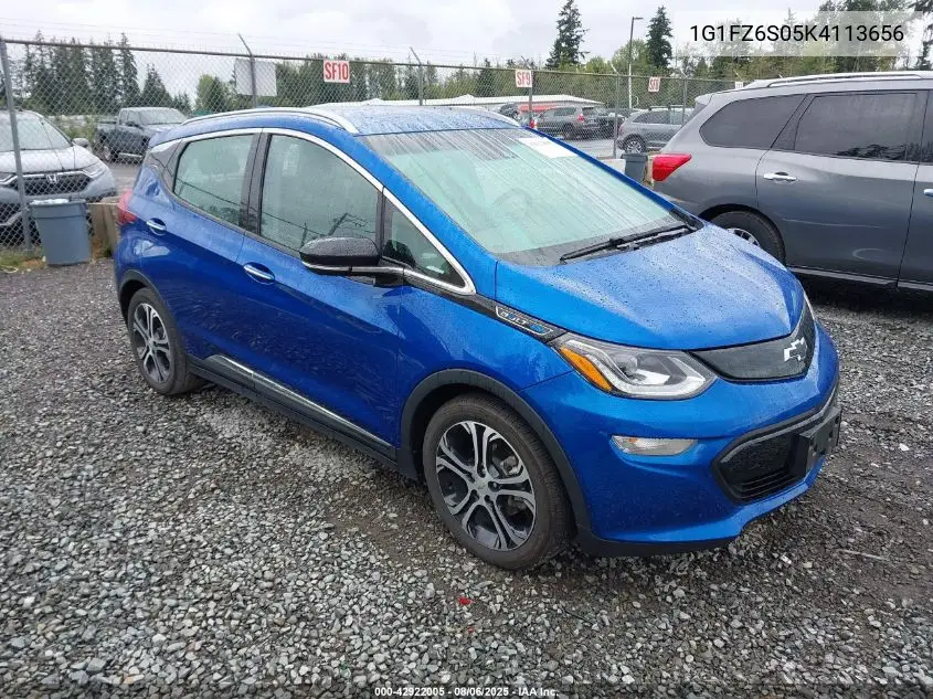 2019 Chevrolet Bolt Ev Premier VIN: 1G1FZ6S05K4113656 Lot: 42922005