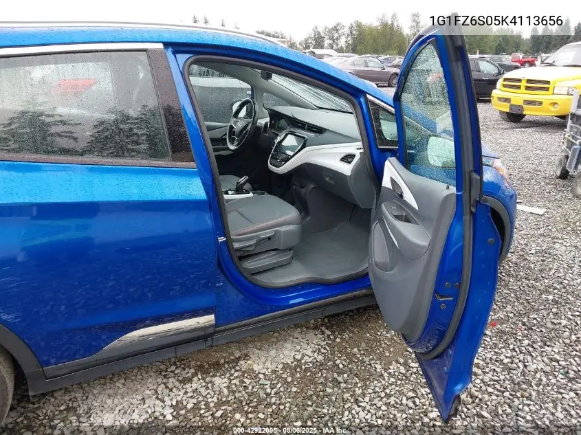 2019 Chevrolet Bolt Ev Premier VIN: 1G1FZ6S05K4113656 Lot: 42922005