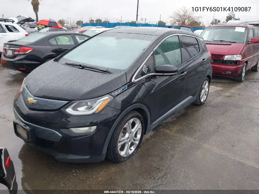 2019 Chevrolet Bolt Ev Lt VIN: 1G1FY6S01K4109087 Lot: 44437239