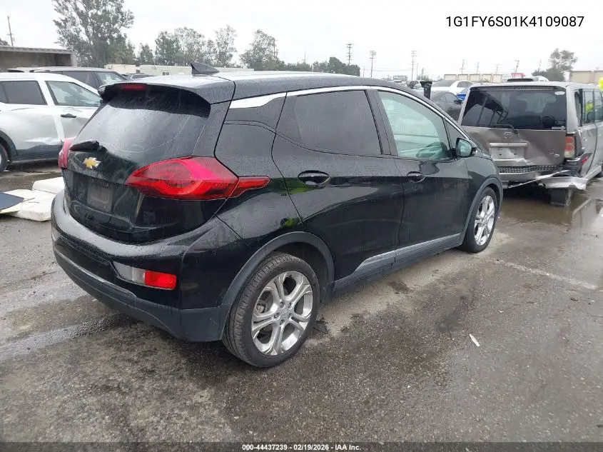 2019 Chevrolet Bolt Ev Lt VIN: 1G1FY6S01K4109087 Lot: 44437239