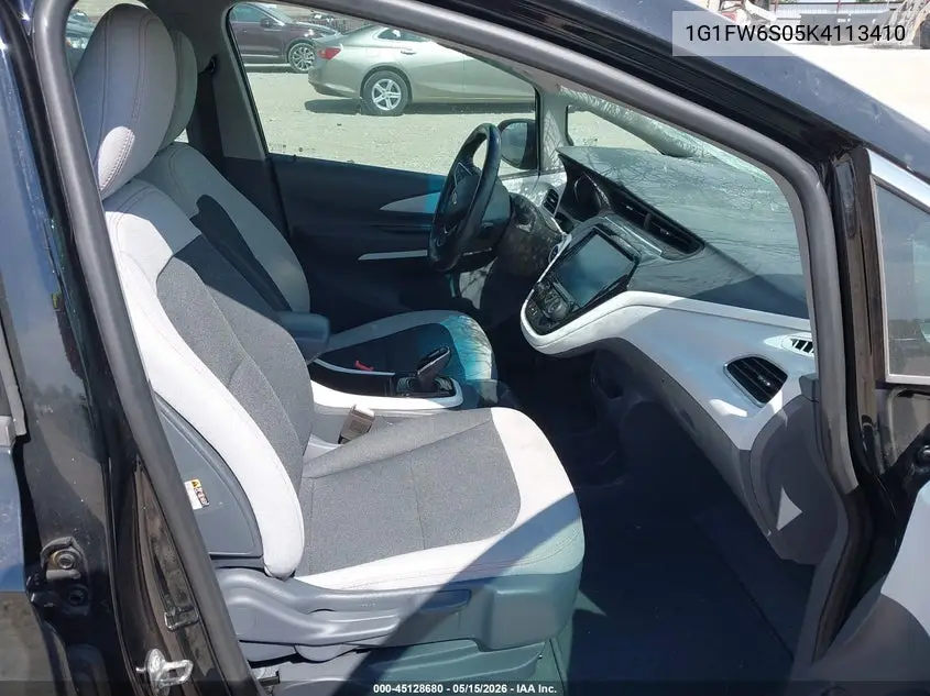 2019 Chevrolet Bolt Ev Lt VIN: 1G1FW6S05K4113410 Lot: 45128680