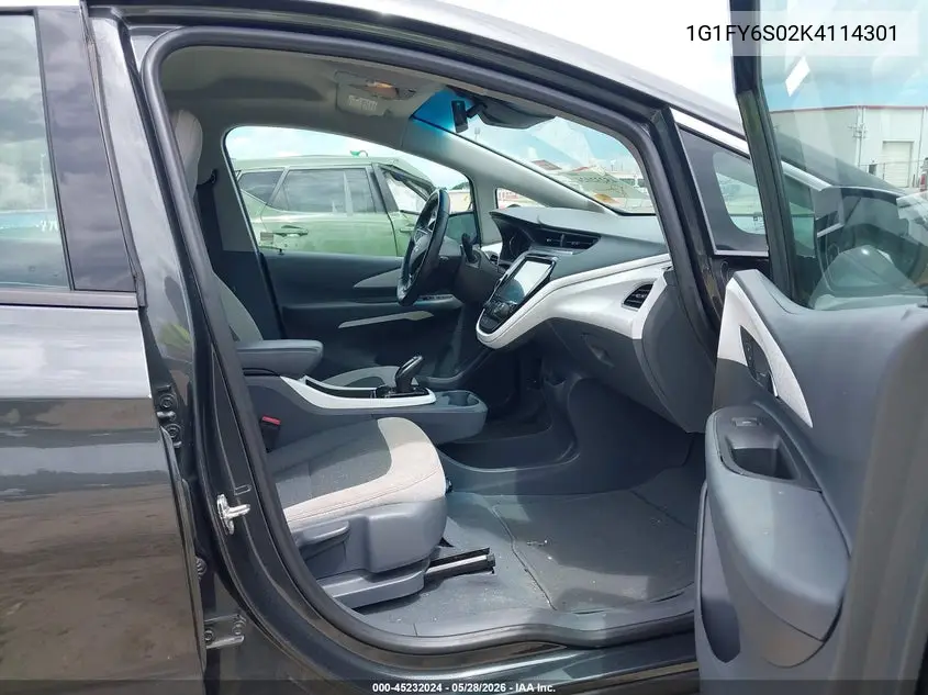 2019 Chevrolet Bolt Ev Lt VIN: 1G1FY6S02K4114301 Lot: 45232024
