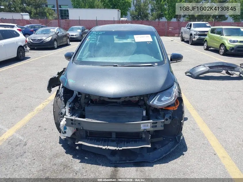 2019 Chevrolet Bolt Ev Lt VIN: 1GBJF1G02K4130845 Lot: 45448540