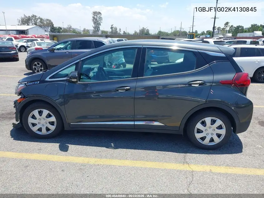2019 Chevrolet Bolt Ev Lt VIN: 1GBJF1G02K4130845 Lot: 45448540