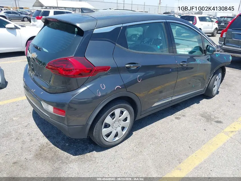 2019 Chevrolet Bolt Ev Lt VIN: 1GBJF1G02K4130845 Lot: 45448540