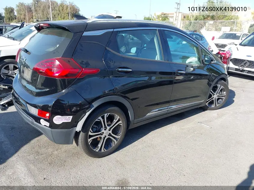 2019 Chevrolet Bolt Ev Premier VIN: 1G1FZ6S0XK4139010 Lot: 45544853