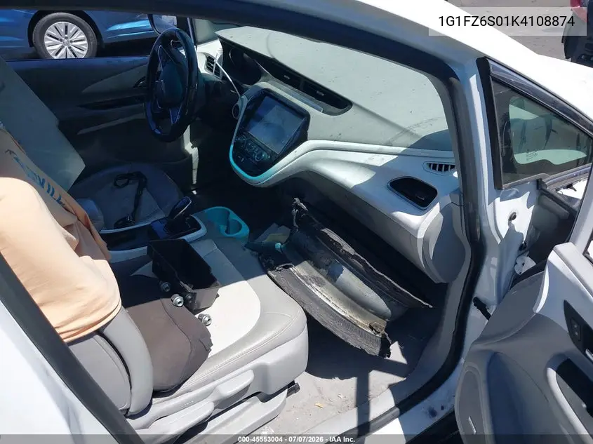 2019 Chevrolet Bolt Ev Premier VIN: 1G1FZ6S01K4108874 Lot: 45553004