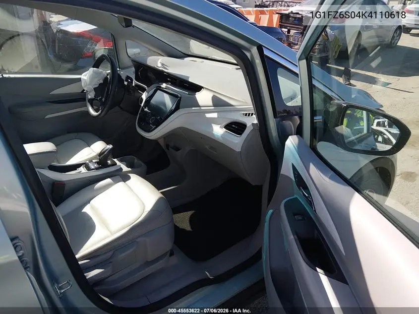 2019 Chevrolet Bolt Ev Premier VIN: 1G1FZ6S04K4110618 Lot: 45553622