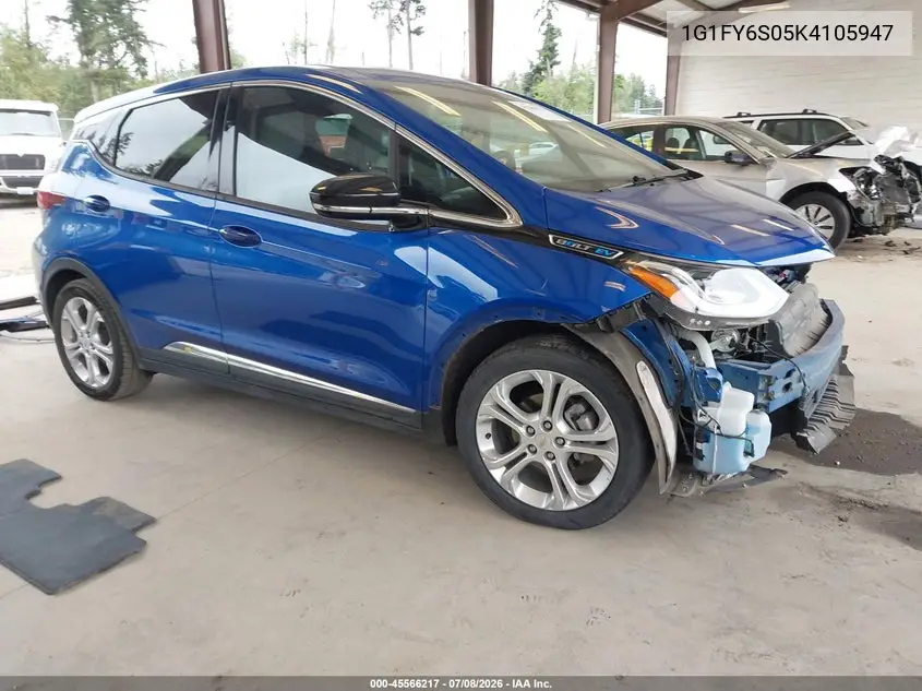 2019 Chevrolet Bolt Ev Lt VIN: 1G1FY6S05K4105947 Lot: 45566217