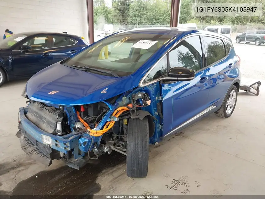 2019 Chevrolet Bolt Ev Lt VIN: 1G1FY6S05K4105947 Lot: 45566217