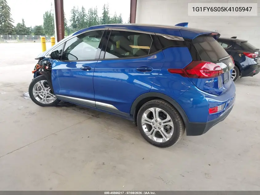 2019 Chevrolet Bolt Ev Lt VIN: 1G1FY6S05K4105947 Lot: 45566217