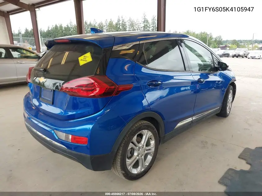 2019 Chevrolet Bolt Ev Lt VIN: 1G1FY6S05K4105947 Lot: 45566217