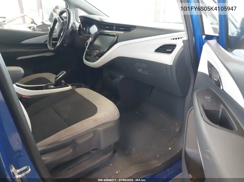 2019 Chevrolet Bolt Ev Lt VIN: 1G1FY6S05K4105947 Lot: 45566217