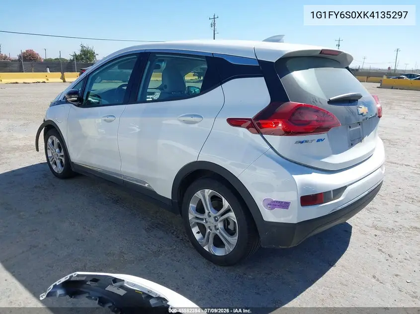 2019 Chevrolet Bolt Ev Lt VIN: 1G1FY6S0XK4135297 Lot: 45582394