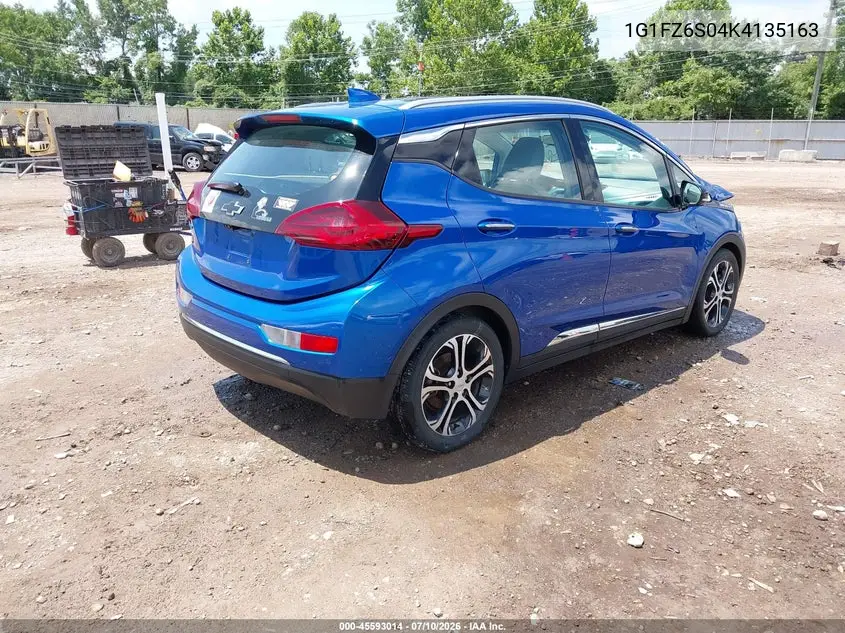 2019 Chevrolet Bolt Ev Premier VIN: 1G1FZ6S04K4135163 Lot: 45593014