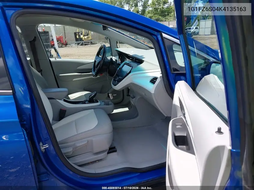2019 Chevrolet Bolt Ev Premier VIN: 1G1FZ6S04K4135163 Lot: 45593014
