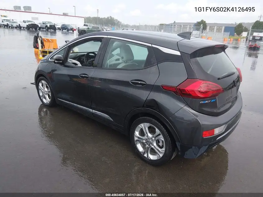 2019 Chevrolet Bolt Ev Lt VIN: 1G1FY6S02K4126495 Lot: 45634857