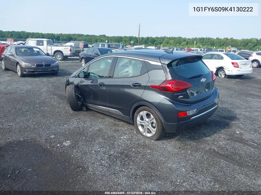 2019 Chevrolet Bolt Ev Lt VIN: 1G1FY6S09K4130222 Lot: 45655405