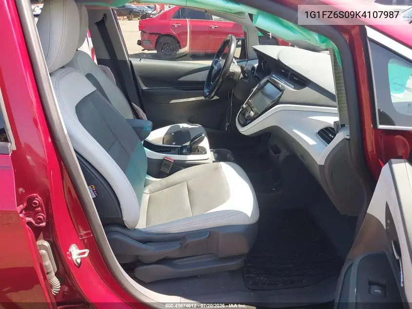 2019 Chevrolet Bolt Ev Premier VIN: 1G1FZ6S09K4107987 Lot: 45674612