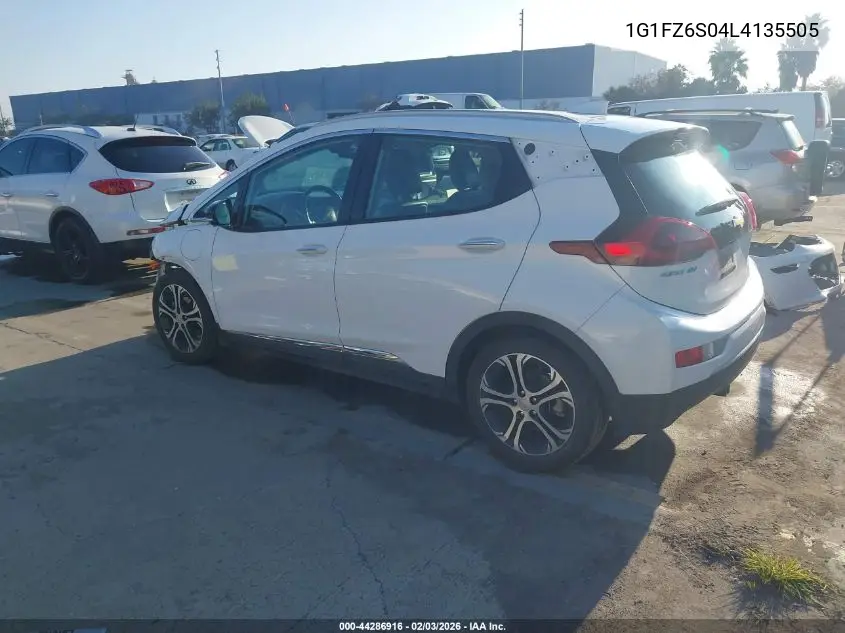 2020 Chevrolet Bolt Ev Fwd Premier VIN: 1G1FZ6S04L4135505 Lot: 44286916