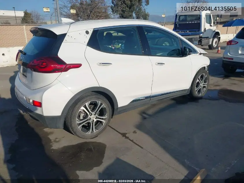 2020 Chevrolet Bolt Ev Fwd Premier VIN: 1G1FZ6S04L4135505 Lot: 44286916