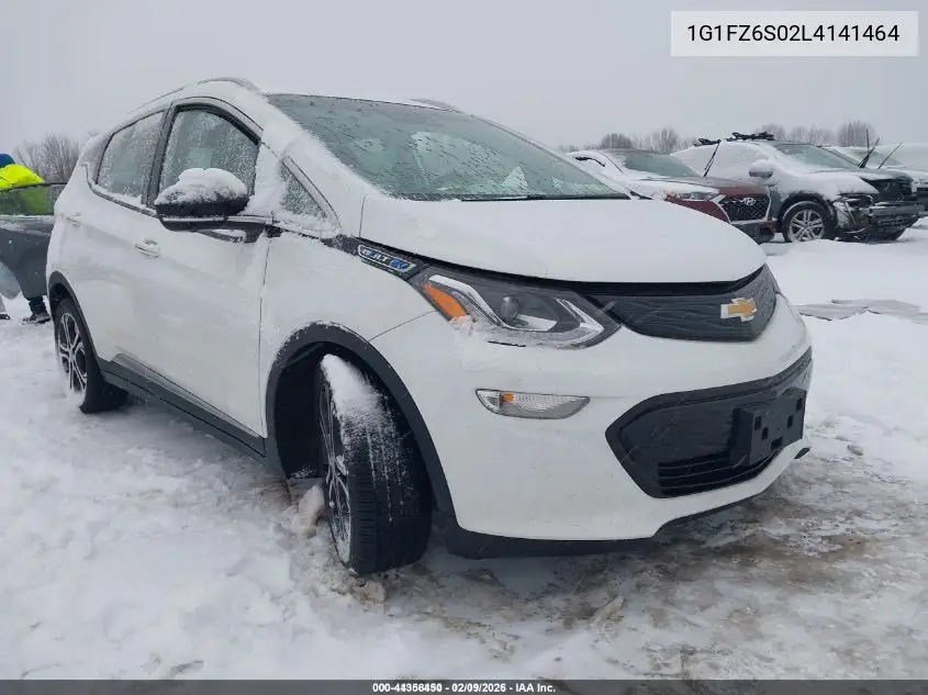 2020 Chevrolet Bolt Ev Fwd Premier VIN: 1G1FZ6S02L4141464 Lot: 44358450