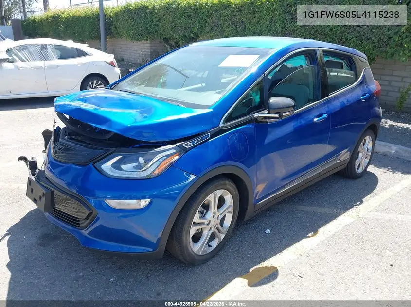 2020 Chevrolet Bolt Ev Fwd Lt VIN: 1G1FW6S05L4115238 Lot: 44925905