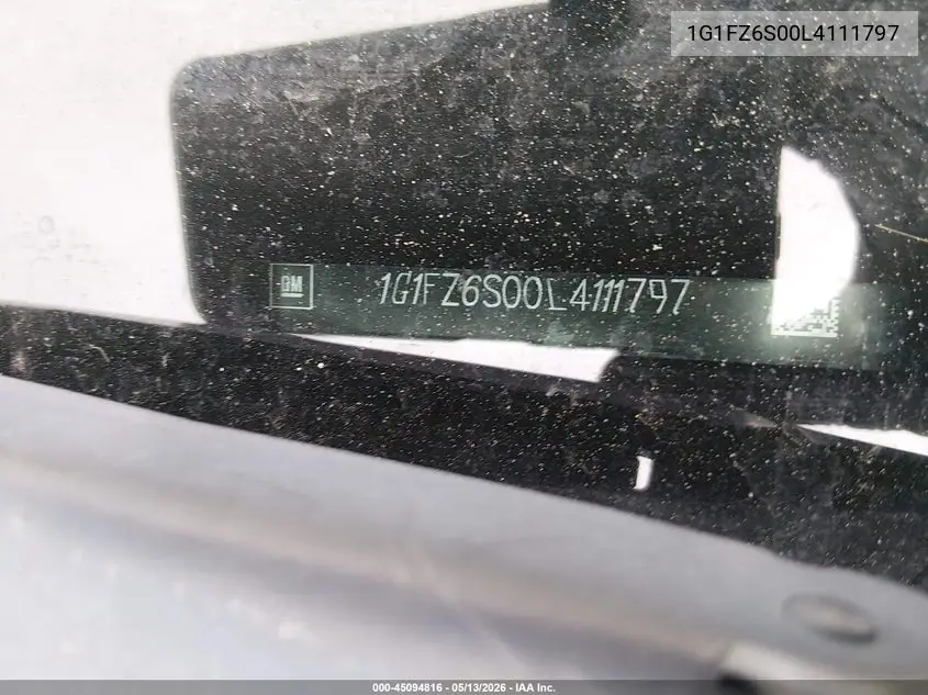 2020 Chevrolet Bolt Ev Fwd Premier VIN: 1G1FZ6S00L4111797 Lot: 45094816
