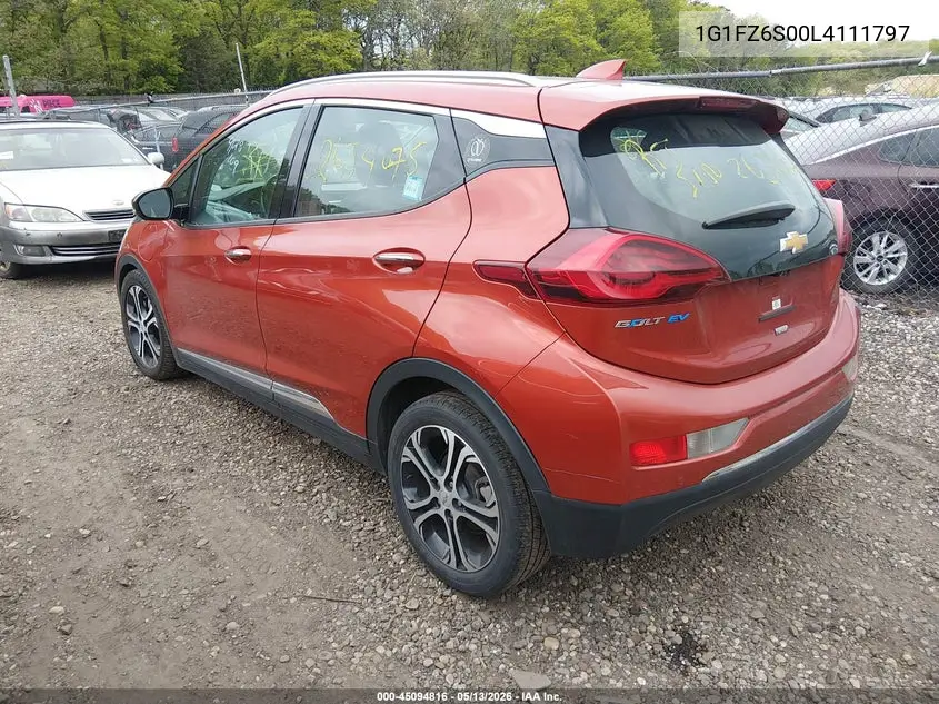 2020 Chevrolet Bolt Ev Fwd Premier VIN: 1G1FZ6S00L4111797 Lot: 45094816