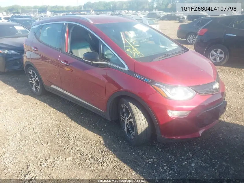 2020 Chevrolet Bolt Ev Fwd Premier VIN: 1G1FZ6S04L4107798 Lot: 45147712