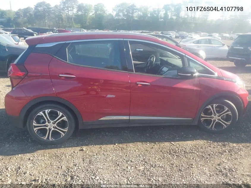 2020 Chevrolet Bolt Ev Fwd Premier VIN: 1G1FZ6S04L4107798 Lot: 45147712