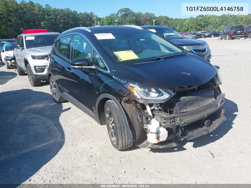 2020 Chevrolet Bolt Ev Fwd Premier VIN: 1G1FZ6S00L4146758 Lot: 45286623