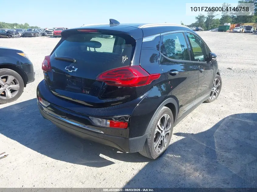 2020 Chevrolet Bolt Ev Fwd Premier VIN: 1G1FZ6S00L4146758 Lot: 45286623