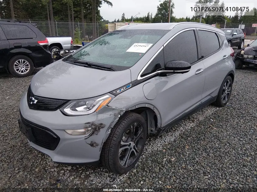 2020 Chevrolet Bolt Ev Fwd Premier VIN: 1G1FZ6S07L4108475 Lot: 45294547