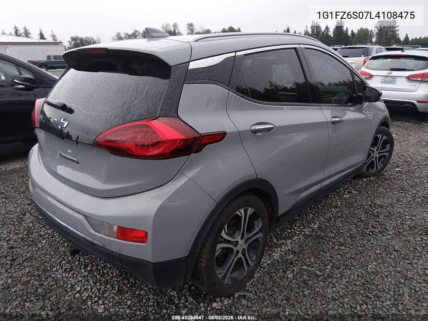 2020 Chevrolet Bolt Ev Fwd Premier VIN: 1G1FZ6S07L4108475 Lot: 45294547
