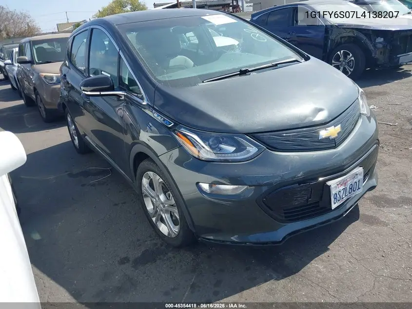 2020 Chevrolet Bolt Ev Fwd Lt VIN: 1G1FY6S07L4138207 Lot: 45354418