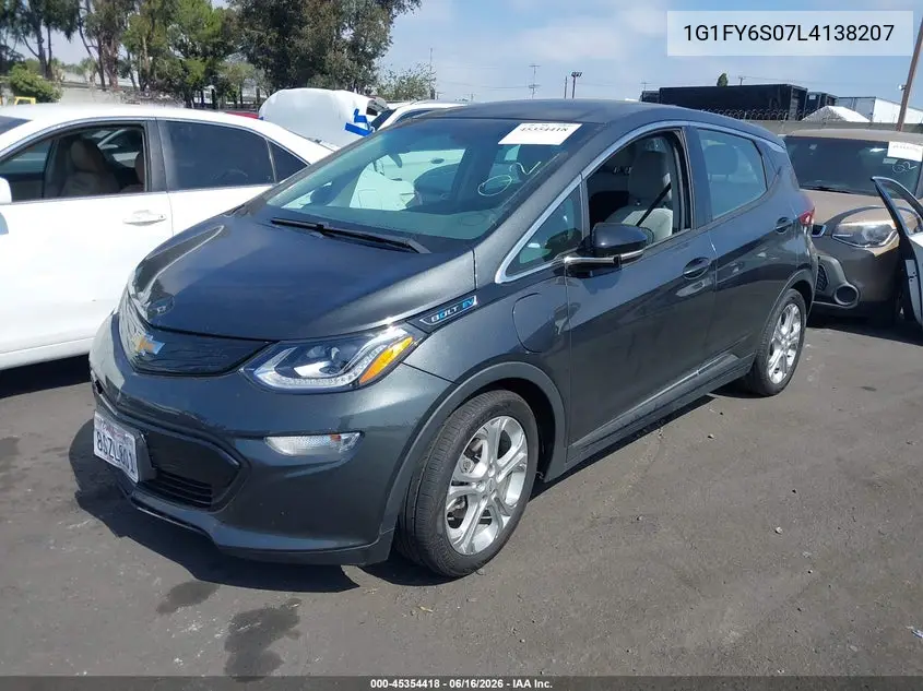 2020 Chevrolet Bolt Ev Fwd Lt VIN: 1G1FY6S07L4138207 Lot: 45354418