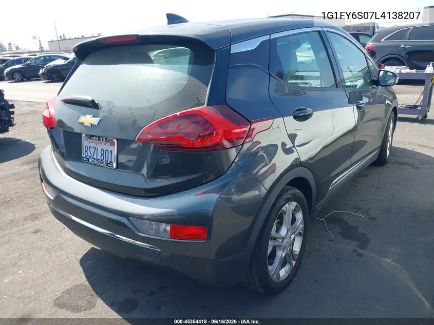 2020 Chevrolet Bolt Ev Fwd Lt VIN: 1G1FY6S07L4138207 Lot: 45354418