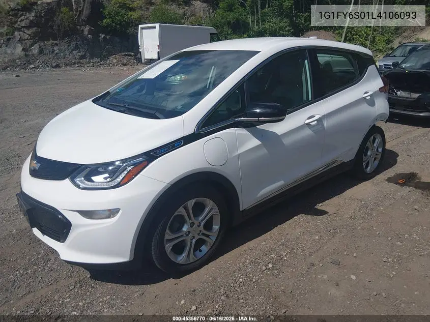 2020 Chevrolet Bolt Ev Fwd Lt VIN: 1G1FY6S01L4106093 Lot: 45356770