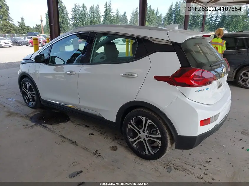 2020 Chevrolet Bolt Ev Fwd Premier VIN: 1G1FZ6S02L4107864 Lot: 45445779