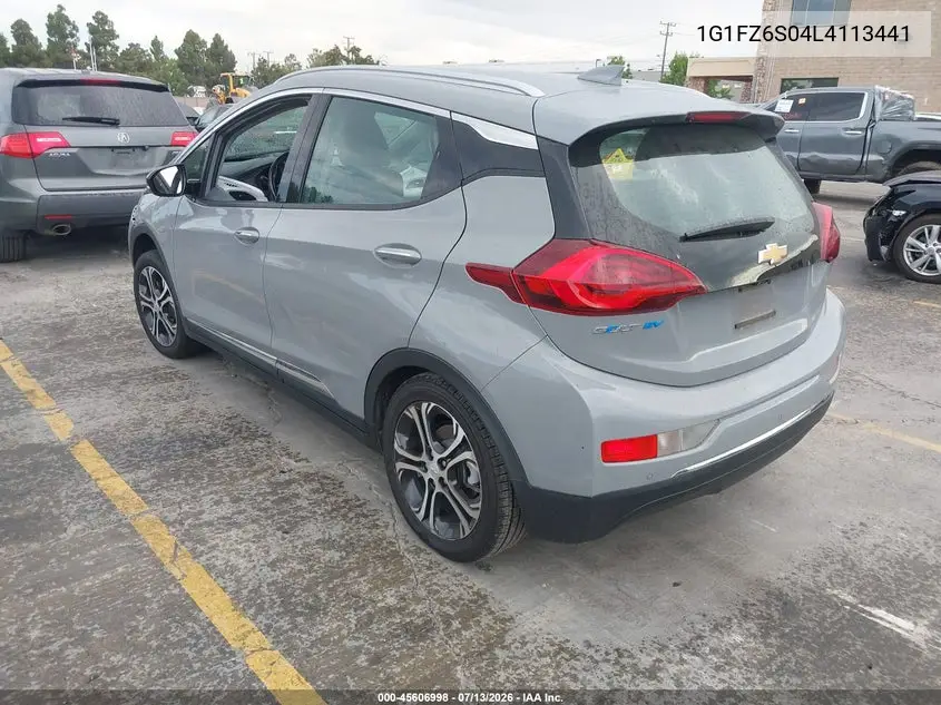 2020 Chevrolet Bolt Ev Fwd Premier VIN: 1G1FZ6S04L4113441 Lot: 45606998