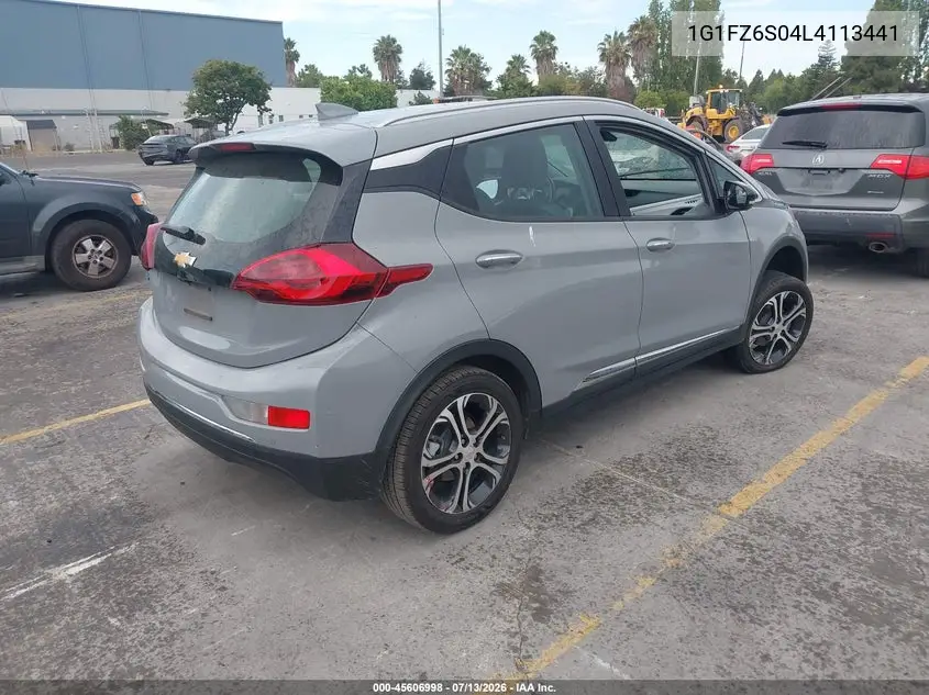 2020 Chevrolet Bolt Ev Fwd Premier VIN: 1G1FZ6S04L4113441 Lot: 45606998