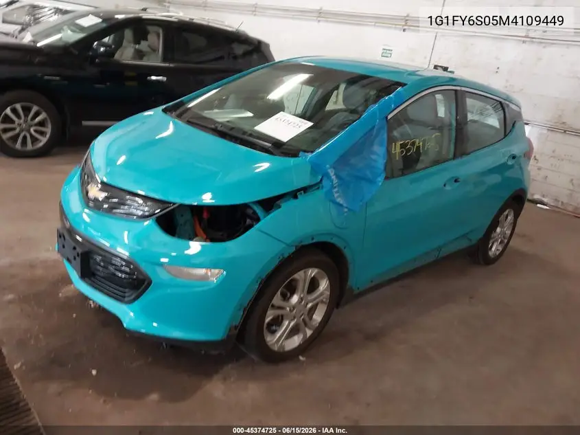 2021 Chevrolet Bolt Ev Fwd Lt VIN: 1G1FY6S05M4109449 Lot: 45374725