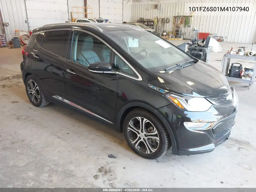 2021 Chevrolet Bolt Ev Fwd Premier VIN: 1G1FZ6S01M4107940 Lot: 45548393