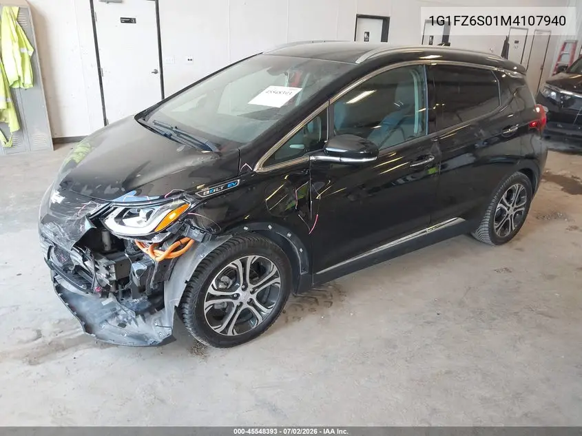2021 Chevrolet Bolt Ev Fwd Premier VIN: 1G1FZ6S01M4107940 Lot: 45548393